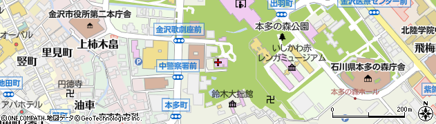 金沢市立中村記念美術館周辺の地図