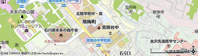 石川県金沢市飛梅町周辺の地図