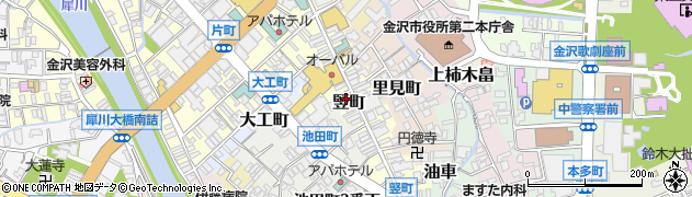 石川県金沢市竪町96周辺の地図