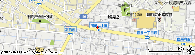 石川県金沢市増泉2丁目周辺の地図