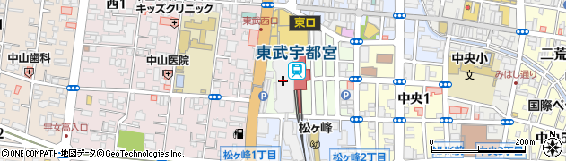 株式会社東武宇都宮百貨店　地下１階・麻布あさひ・さぼてん周辺の地図