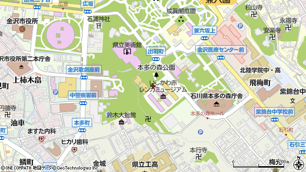 〒920-0963 石川県金沢市出羽町の地図
