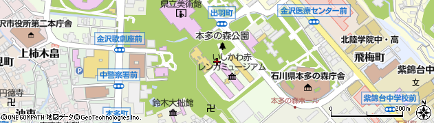 石川県金沢市出羽町周辺の地図