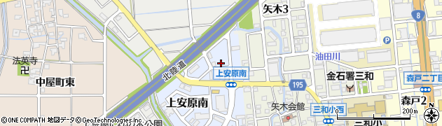 石川県金沢市上安原南周辺の地図