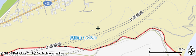 薬師山トンネル周辺の地図