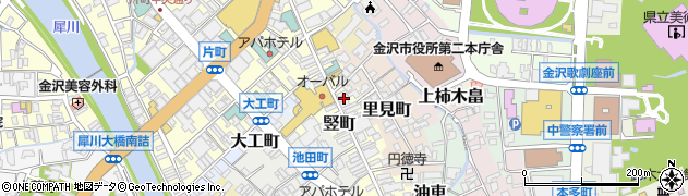 石川県金沢市竪町32周辺の地図