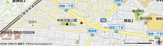 松屋 金沢増泉店周辺の地図