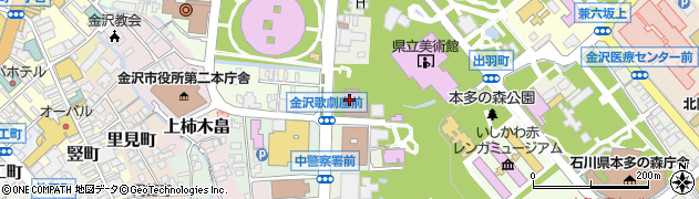 石川県庁各種相談所　中央児童相談所周辺の地図