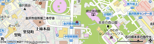 石川県庁　会館社会福祉会館周辺の地図