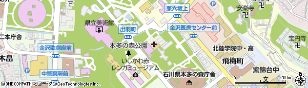 石川県庁県民文化局関係出先機関等　能楽堂周辺の地図