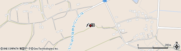 茨城県常陸大宮市八田周辺の地図