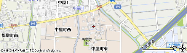 石川県金沢市中屋町（東）周辺の地図