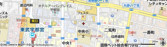 松屋宇都宮オリオン通店周辺の地図