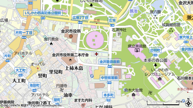〒920-0962 石川県金沢市広坂の地図