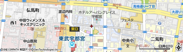 栃木県宇都宮市江野町周辺の地図