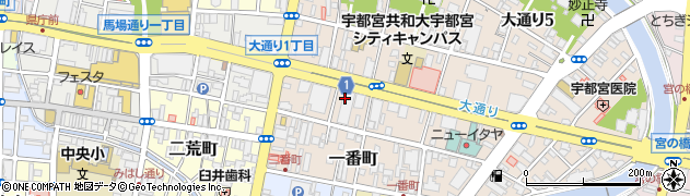 群馬銀行宇都宮支店周辺の地図