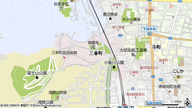 〒322-0041 栃木県鹿沼市三幸町の地図