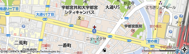 ＮＥＣ株式会社　宇都宮支店周辺の地図
