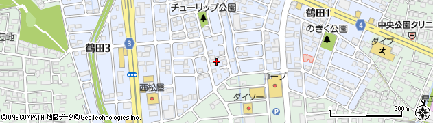 栃木県宇都宮市鶴田2丁目32周辺の地図
