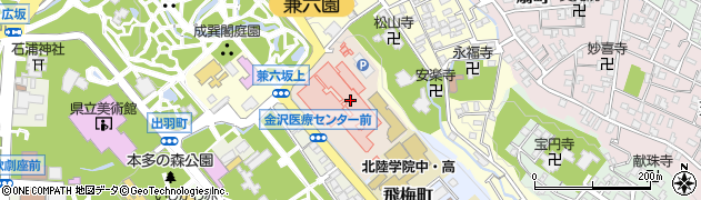 金沢医療センター内簡易郵便局周辺の地図