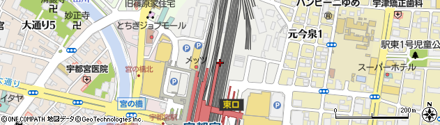 栃木県宇都宮市川向町周辺の地図
