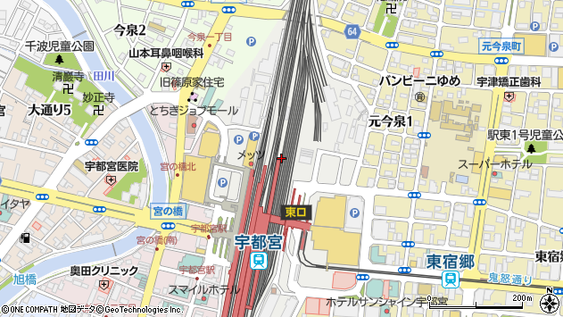 〒321-0965 栃木県宇都宮市川向町の地図