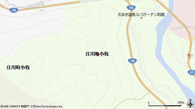 〒932-0304 富山県砺波市庄川町前山の地図