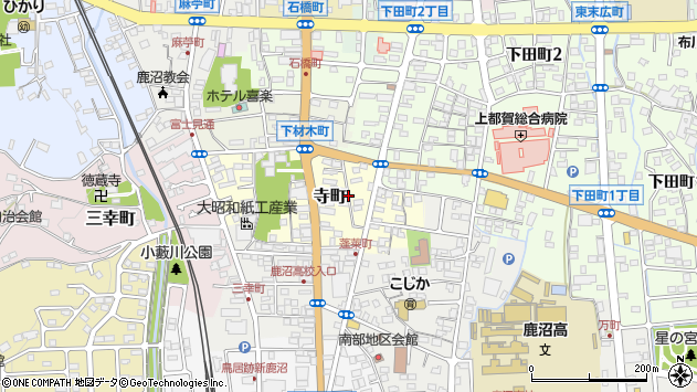 〒322-0057 栃木県鹿沼市寺町の地図