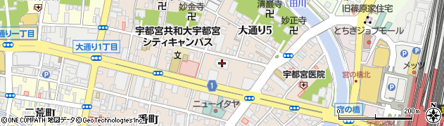 東日本銀行宇都宮支店周辺の地図