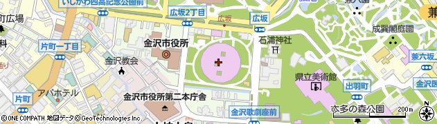 金沢２１世紀美術館　シアター２１周辺の地図