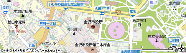 北陸銀行金沢市役所 ＡＴＭ周辺の地図