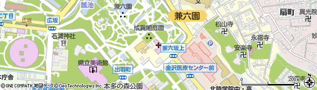 石川県庁県民文化局関係出先機関等　能楽堂別館周辺の地図