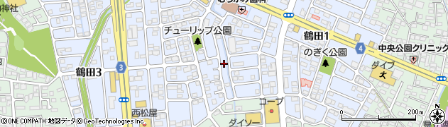 栃木県宇都宮市鶴田2丁目30周辺の地図