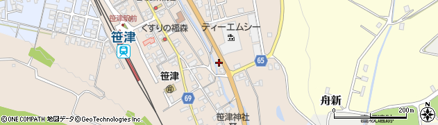 富山県富山市笹津635周辺の地図