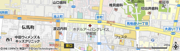 栃木県官報販売所周辺の地図
