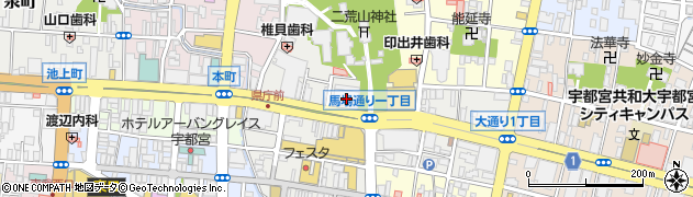 栃木銀行馬場町支店周辺の地図