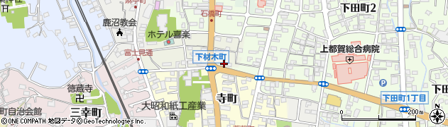 栃木県鹿沼市下材木町1328周辺の地図