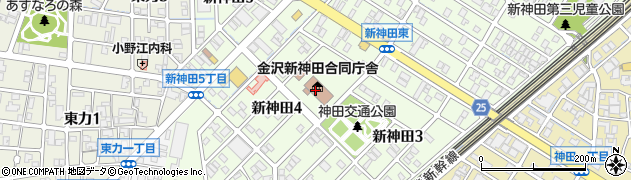 金沢地方法務局　法人登記部門周辺の地図