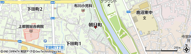 栃木県鹿沼市朝日町周辺の地図