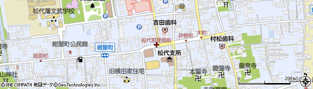 松代郵便局前周辺の地図