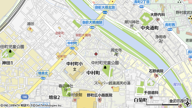 〒921-8022 石川県金沢市中村町の地図