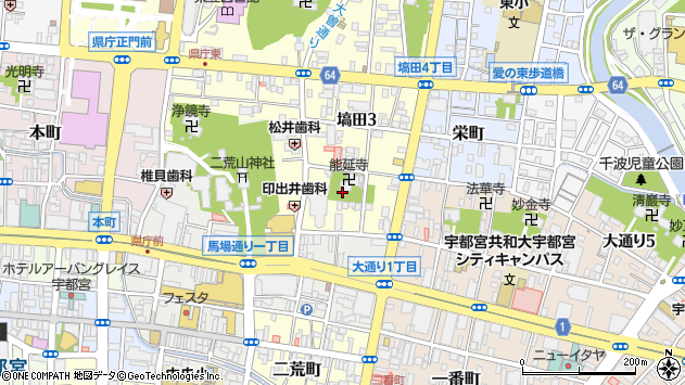 〒320-0025 栃木県宇都宮市宮町の地図