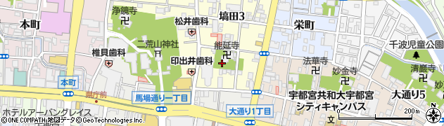 栃木県宇都宮市宮町周辺の地図