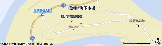犀峡高等学校　教務室周辺の地図