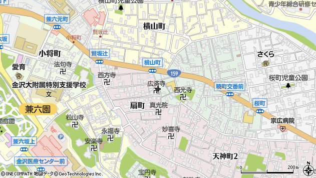 〒920-0927 石川県金沢市扇町の地図