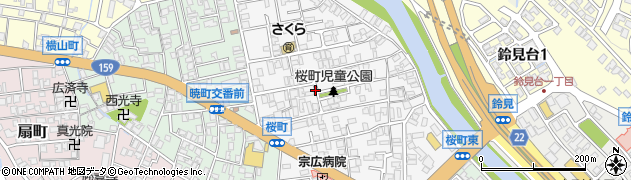 石川県金沢市桜町周辺の地図