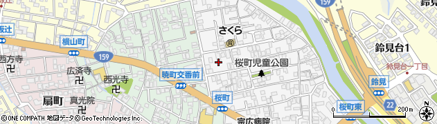 石川県金沢市桜町9周辺の地図