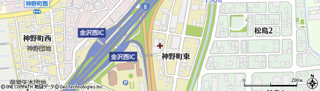 石川県金沢市神野町周辺の地図