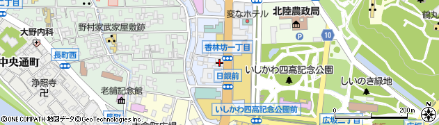 三菱ＵＦＪ銀行金沢中央支店周辺の地図