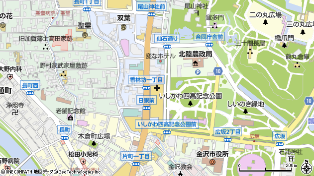 〒920-0961 石川県金沢市香林坊の地図